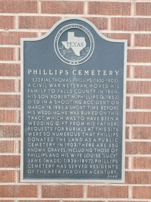 Phillips Cemetery Marker image. Click for full size.