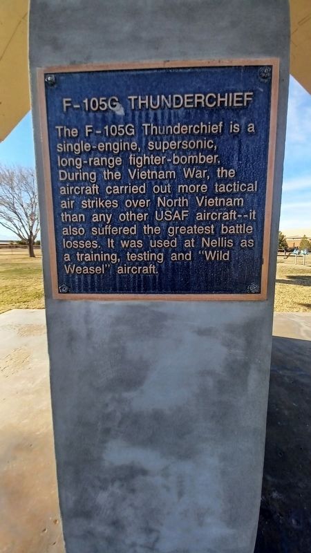 F-105G Thunderchief Marker. Click for full size. F-105G Thunderchief Marker image. Click for full size.