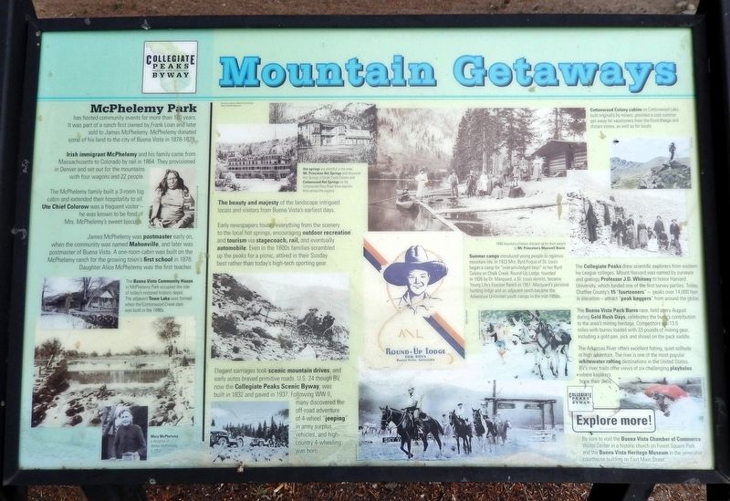 Mountain Getaways Marker image. Click for full size.