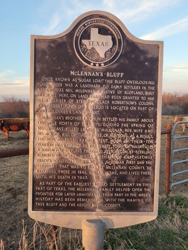 McLennan's Bluff Marker image. Click for full size.