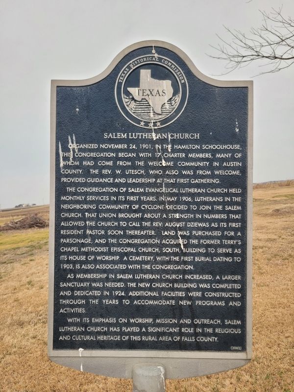 Salem Lutheran Church Marker image. Click for full size.