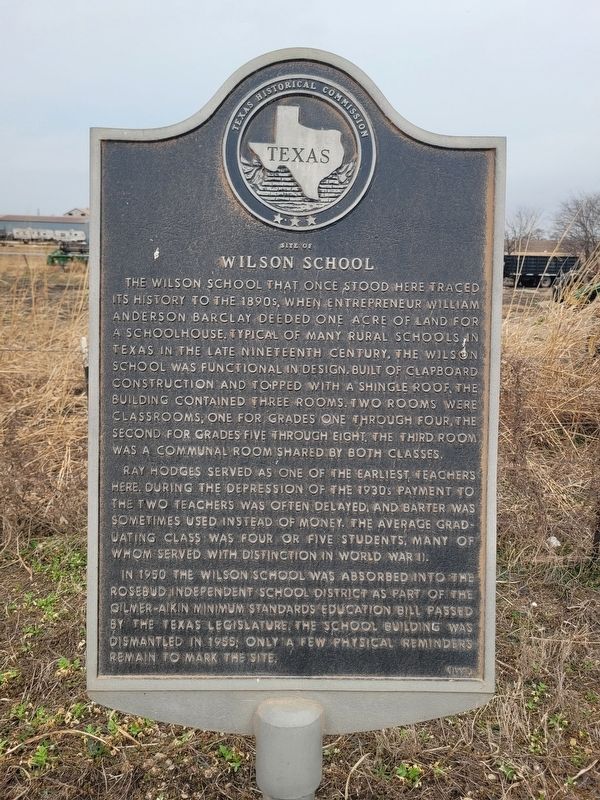 Site of Wilson School Marker image. Click for full size.