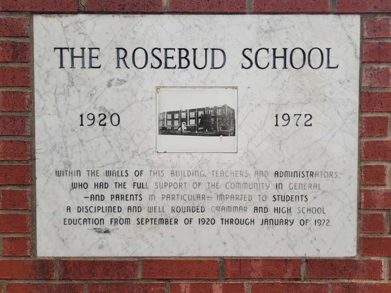 The Rosebud School Marker image. Click for full size.