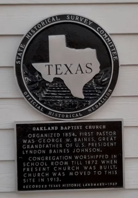 Oakland Baptist Church Marker. Click for full size. Oakland Baptist Church Marker image. Click for full size.