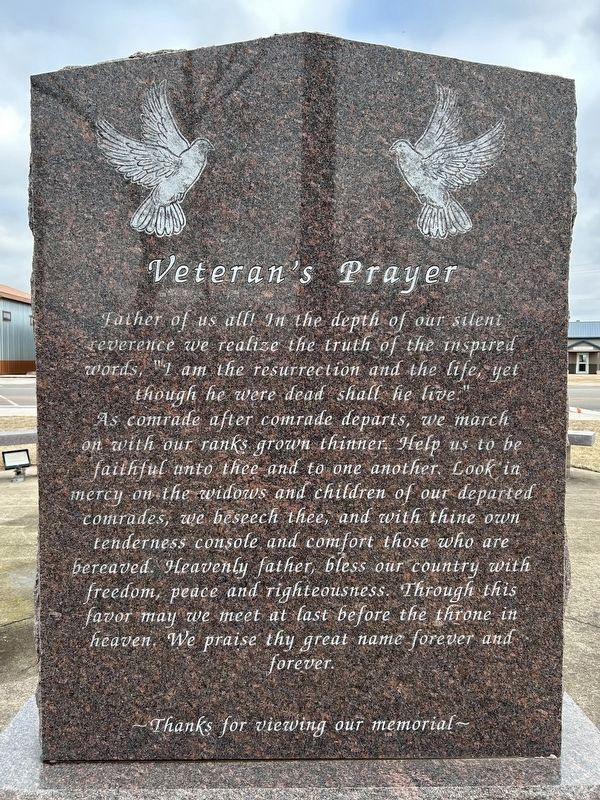 Hudson Area Veterans Memorial, Center (Back) image. Click for full size.