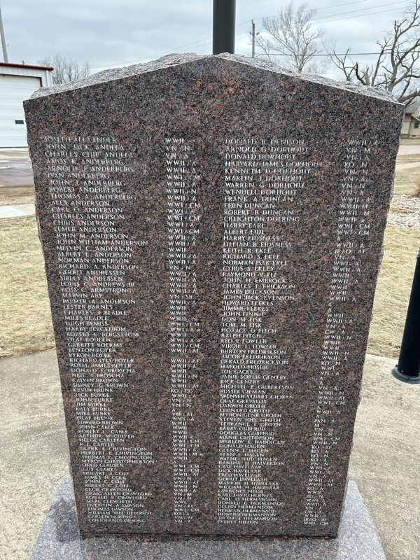 Hudson Area Veterans Memorial, Left image. Click for full size.
