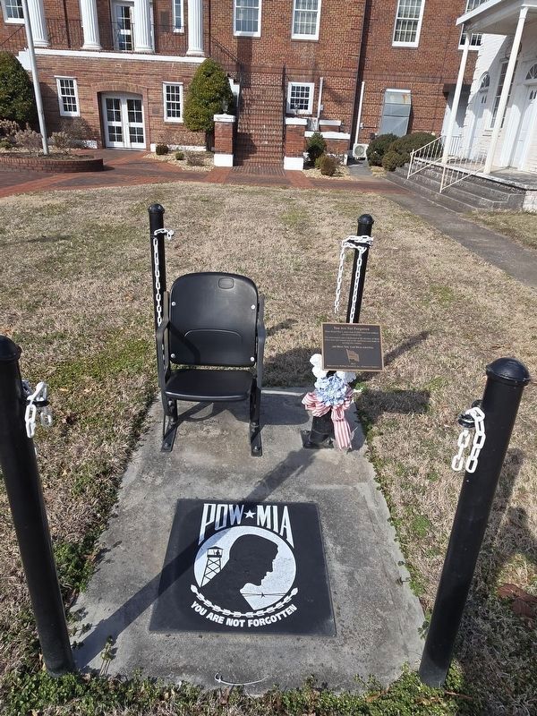 You Are Not Forgotten Marker and display. Carter County Courthouse in the background image. Click for full size.