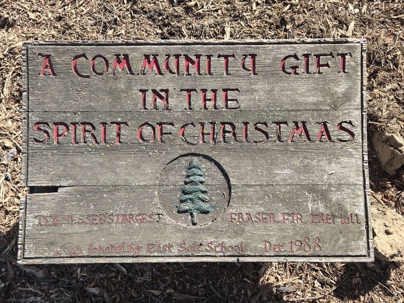Sign placed by East Side School in 1998 image. Click for full size.