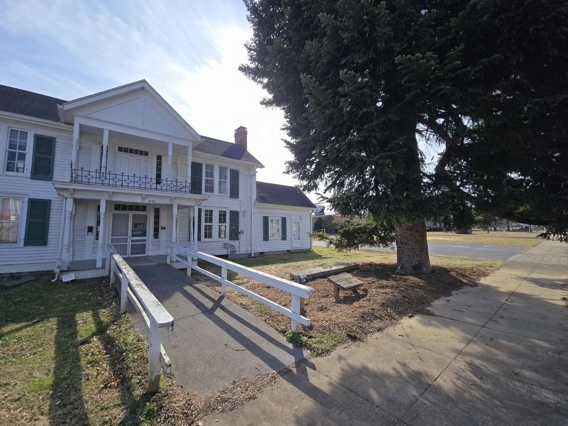 Fraser Fir and Folsom House. Marker is next to the railing to the right of the ramp image. Click for full size.