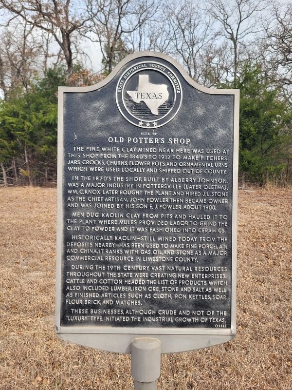 Site of Old Potter's Shop Marker image. Click for full size.