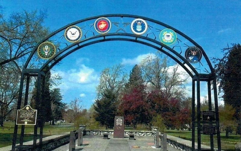 The building of this arch at the Veterans' Plaza was a great achievement.. Click for full size. The building of this arch at the Veterans' Plaza was a great achievement. image. Click for full size.
