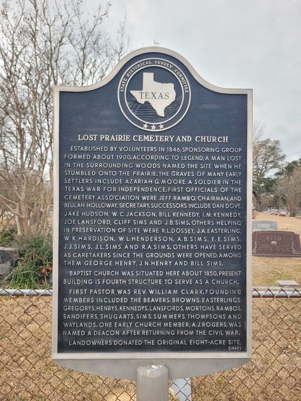 Lost Prairie Cemetery and Church Marker image. Click for full size.