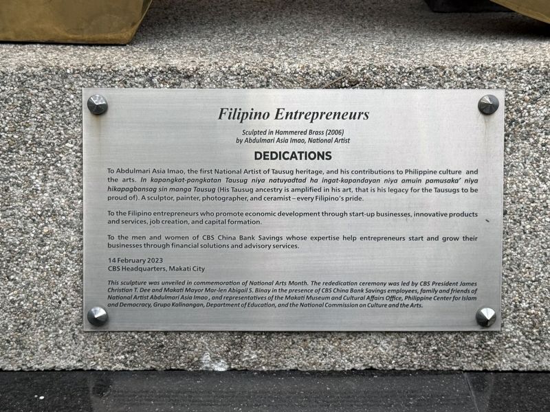 Filipino Entrepreneurs Marker. Click for full size. Filipino Entrepreneurs Marker image. Click for full size.