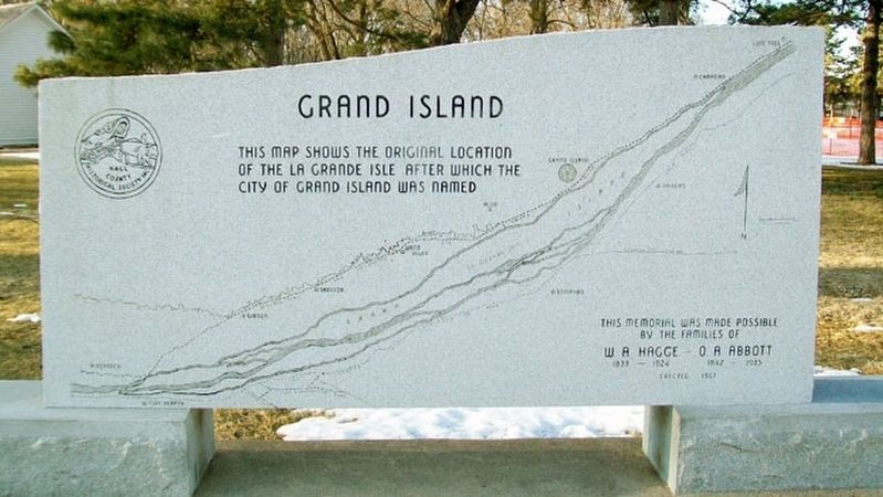 Grand Island Marker. Click for full size. Grand Island Marker image. Click for full size.