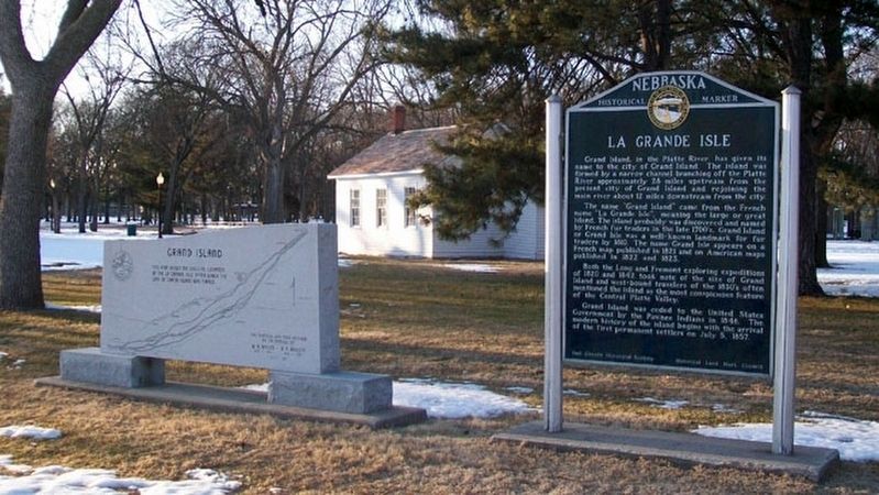 Grand Island and La Grande Isle Markers. Click for full size. Grand Island and La Grande Isle Markers image. Click for full size.