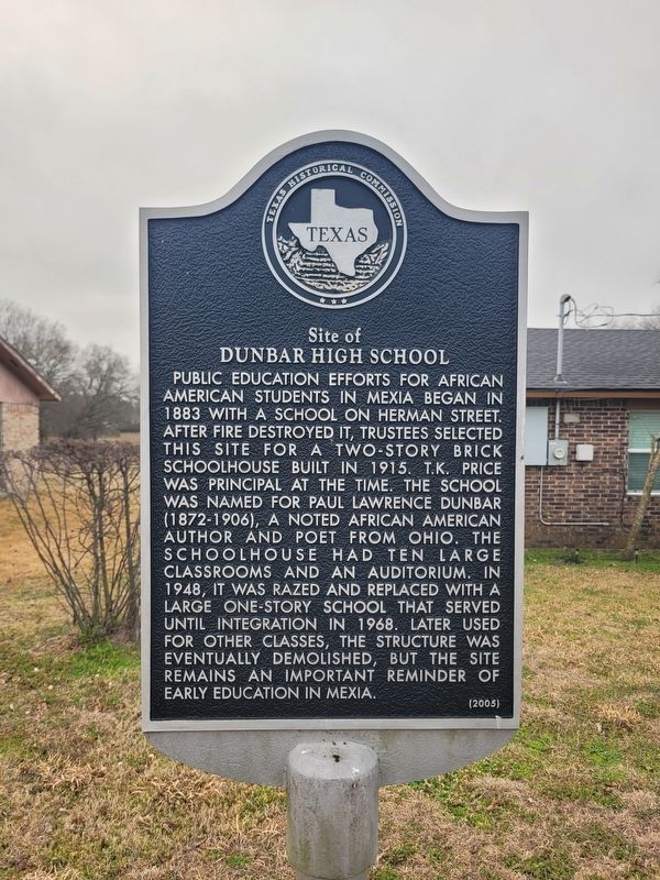 Site of Dunbar High School Marker image. Click for full size.