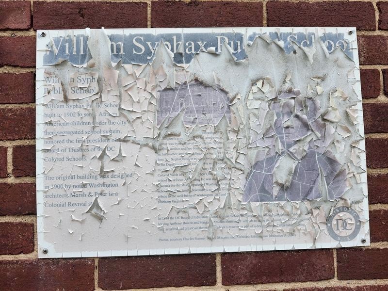 William Syphax Public School Marker image. Click for full size.