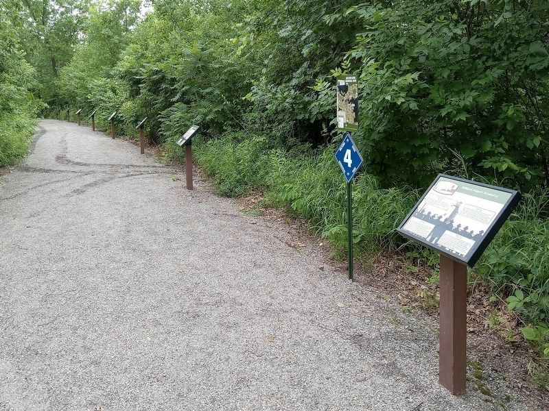 Ketola�Magdich Marker (third closest) in Milford Mine Memorial Park image. Click for full size.