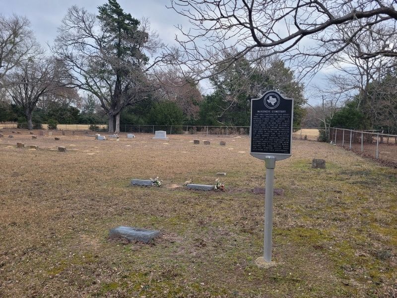 McKenzie Cemetery Marker. Click for full size. McKenzie Cemetery Marker image. Click for full size.