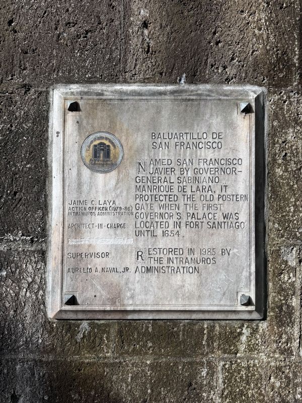 Baluartillo de San Francisco Marker. Click for full size. Baluartillo de San Francisco Marker image. Click for full size.