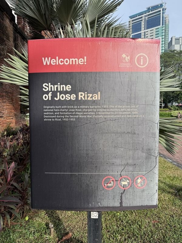 Shrine of Jose Rizal Marker. Click for full size. Shrine of Jose Rizal Marker image. Click for full size.