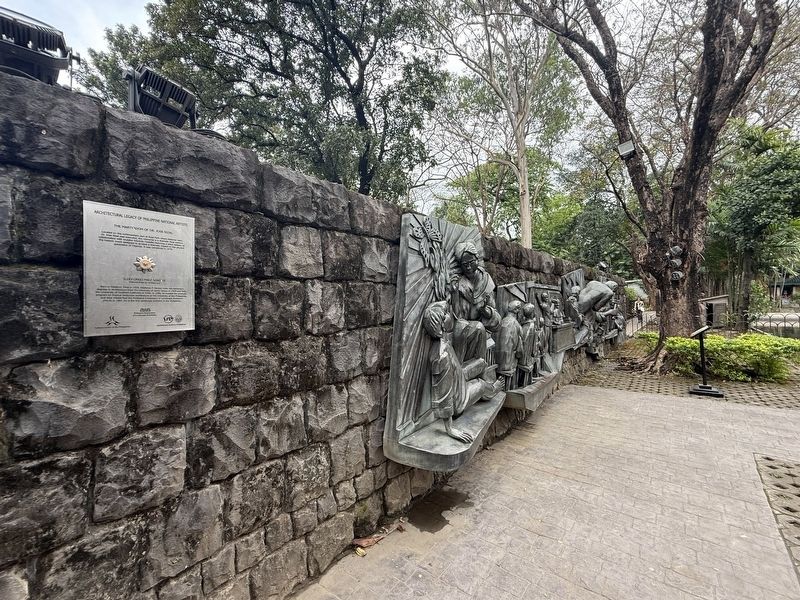 The Martyrdom of Dr. Jose Rizal marker and memorial image. Click for full size.