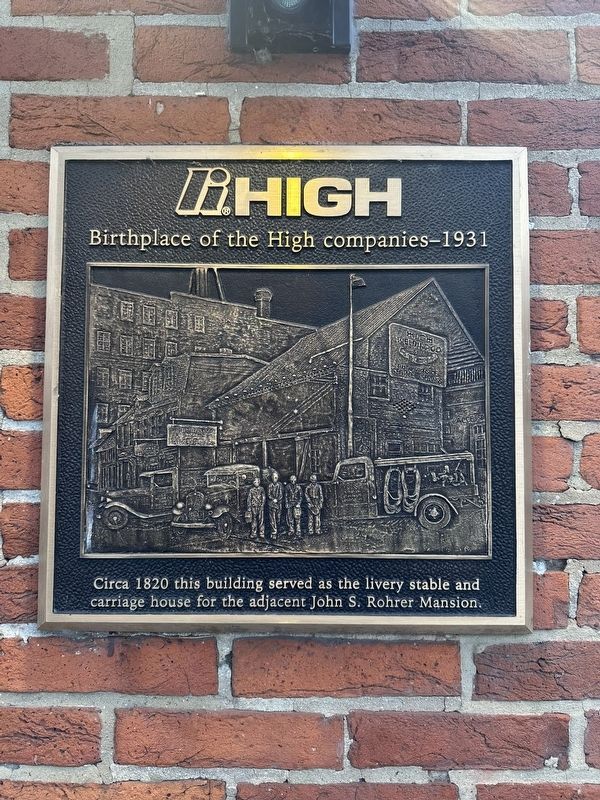 Birthplace of the High companies - 1931 Marker image. Click for full size.