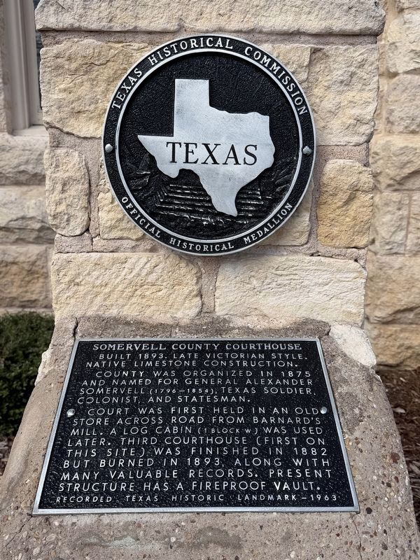 Somervell County Courthouse Marker image. Click for full size.
