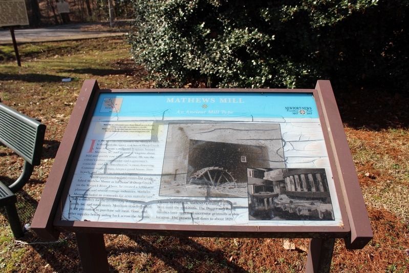 Mathews Mill Marker. Click for full size. Mathews Mill Marker image. Click for full size.