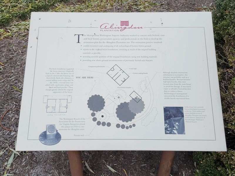 Abingdon Plantation Restoration Marker. Click for full size. Abingdon Plantation Restoration Marker image. Click for full size.