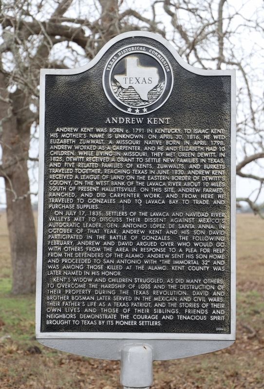 Andrew Kent Marker. Click for full size. Andrew Kent Marker image. Click for full size.