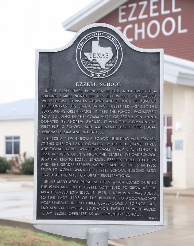 Ezzell School Marker. Click for full size. Ezzell School Marker image. Click for full size.