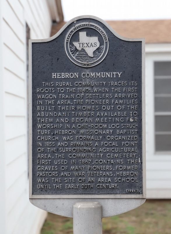 Hebron Community Marker. Click for full size. Hebron Community Marker image. Click for full size.
