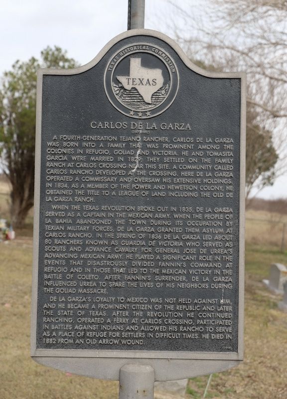 Carlos de la Garza Marker image. Click for full size.