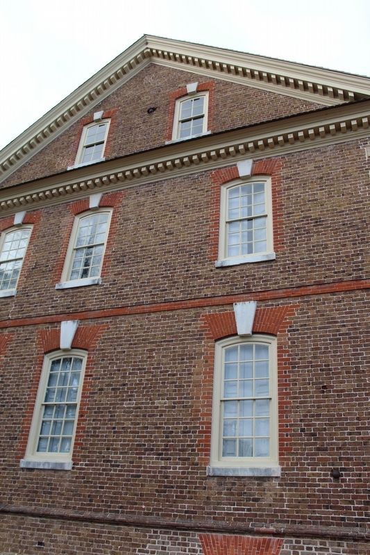 Nelson House Cannonball Damage image. Click for full size.