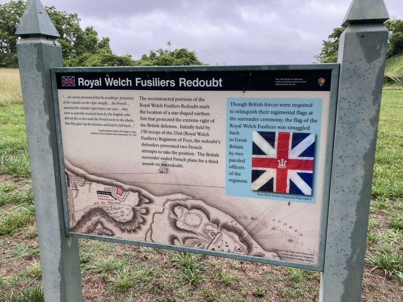 Royal Welch Fusiliers Redoubt Marker. Click for full size. Royal Welch Fusiliers Redoubt Marker image. Click for full size.