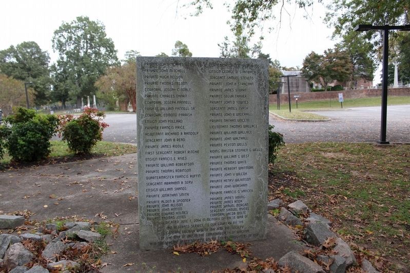 War of 1812 Veterans Memorial - Rear image. Click for full size.
