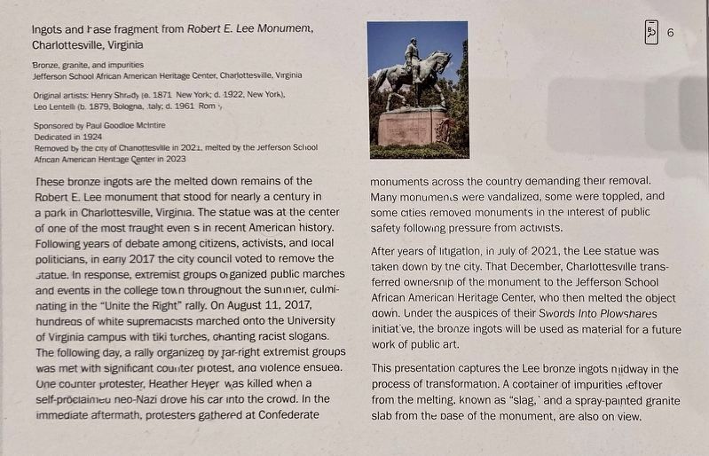 Museum Exhibit Information image. Click for full size.