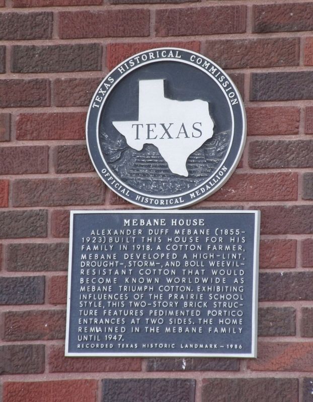 Mebane House Marker. Click for full size. Mebane House Marker image. Click for full size.
