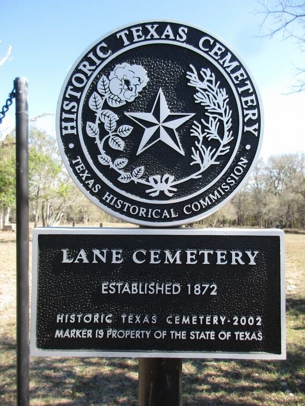 Lane Cemetery Marker image. Click for full size.