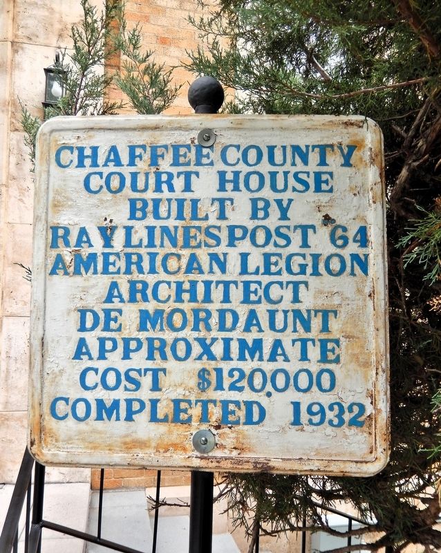 Chaffee County Courthouse Marker image. Click for full size.