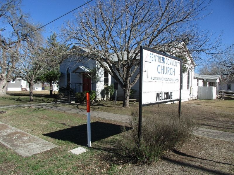Fentress United Methodist Church and marker image. Click for full size.