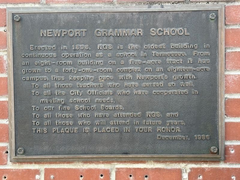 Newport Grammar School Marker image. Click for full size.