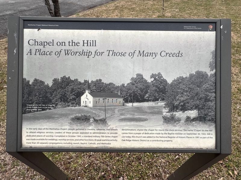 Chapel on the Hill Marker. Click for full size. Chapel on the Hill Marker image. Click for full size.
