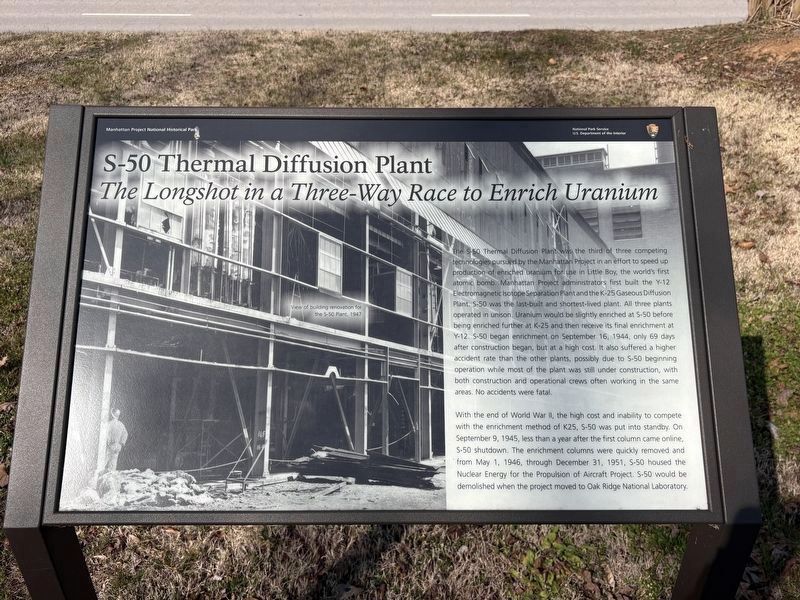 S-50 Thermal Diffusion Plant Marker image. Click for full size.