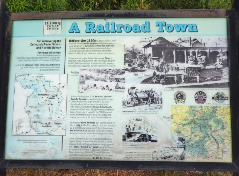 A Railroad Town Marker image. Click for full size.