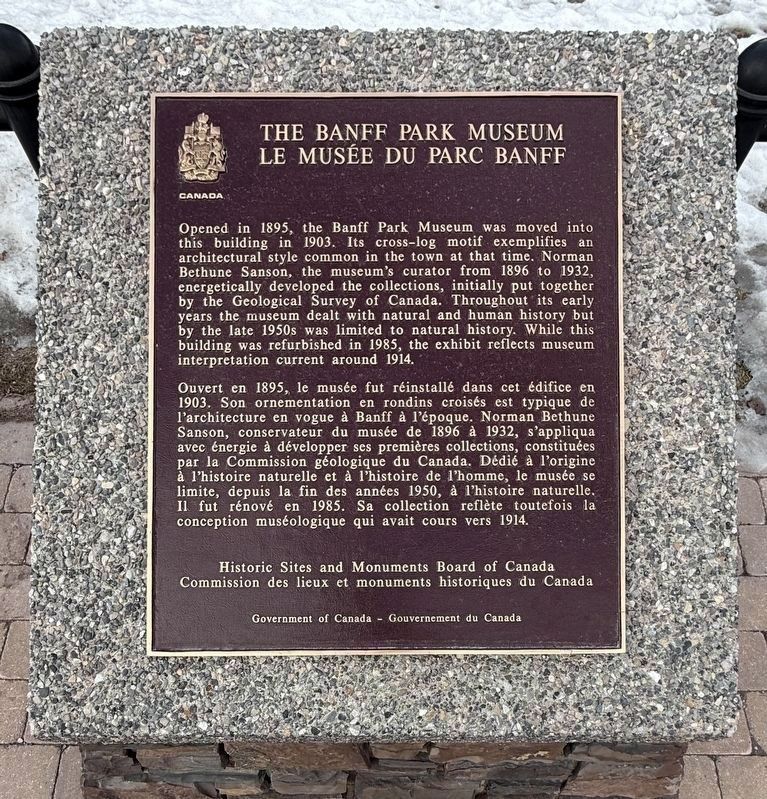 Banff Park Museum Marker. Click for full size. Banff Park Museum Marker image. Click for full size.