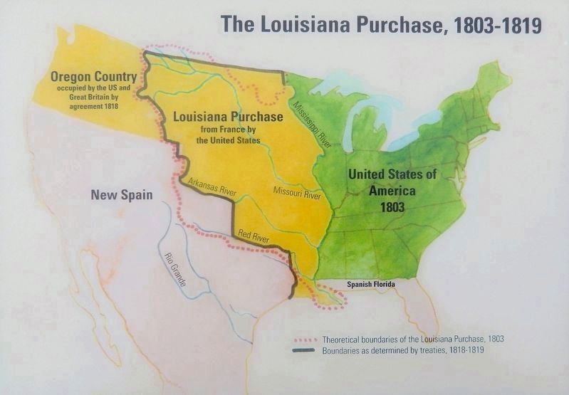Marker detail: The Louisiana Purchase, 1803-1819 image. Click for full size.