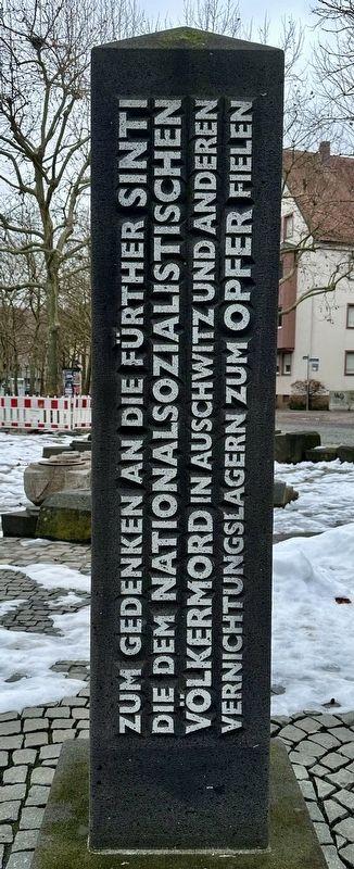 Mahnmal zum Gedenken an die F�rther Sinti / F�rth Sinti Memorial Marker image. Click for full size.