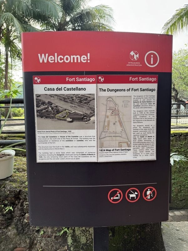 Casa del Castellano and The Dungeons of Fort Santiago Marker image. Click for full size.